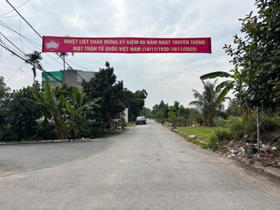 Bán đất đường nhựa 8m tại Cát Vũ   Tràng Cát dt 77,8m2 đối diện khu TĐC oto đỗ cửa thoải mái. 1