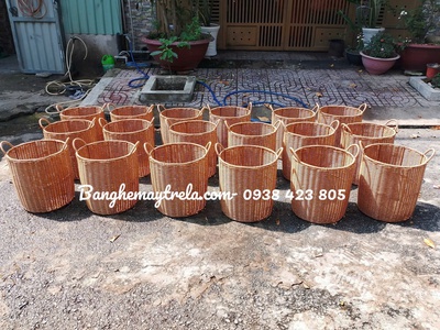 Giỏ mây nhựa tròn đựng đồ 4