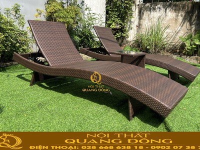 Ghế hồ bơi QD-1274 mẫu ghế tắm nắng uốn cong hiện đại bền chuẩn resort 4