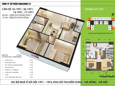 Bán căn 2 ngủ 19T1 Kiến Hưng 1