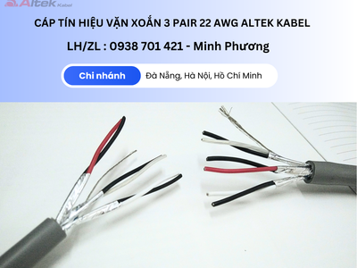 Cáp tín hiệu vặn xoắn 3 pair 22 awg Altek Kabel Đà Nẵng, Bình Định, Phú Yên 3