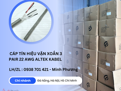 Cáp tín hiệu vặn xoắn 3 pair 22 awg Altek Kabel Đà Nẵng, Bình Định, Phú Yên 2