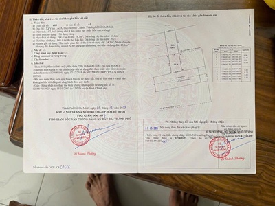 Lô đất chính chủ vĩnh lộc a, bình chánh 1