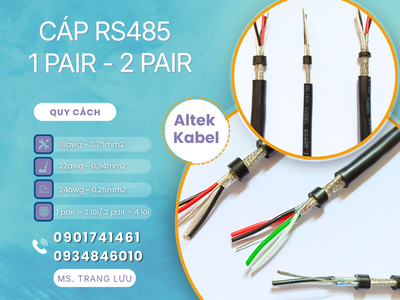 Cáp RS485 1pair 18awg/1pair 22awg/ 1pair 24awg/ 2pair 18awg/ 2pair 22awg/ 2pair 24awg 2