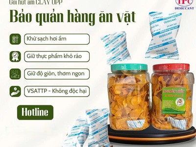 Bánh mứt Tết bảo quản tốt nhờ gói hút ẩm Clay OPP Thịnh Phong 0