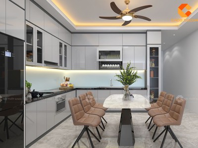 Tủ Bếp Gỗ Công Nghiệp Chữ L Hiện Đại Cho Mọi Không Gian 1