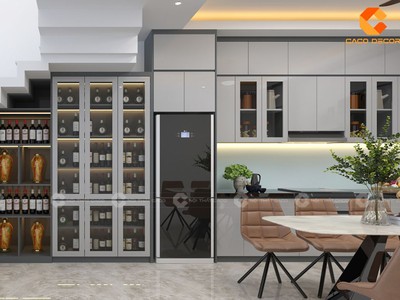 Tủ Bếp Gỗ Công Nghiệp Chữ L Hiện Đại Cho Mọi Không Gian 0