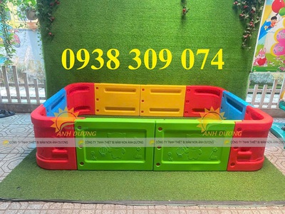 Nhà banh nhựa lắp ghép trẻ em, quây bóng nhựa mầm non 0