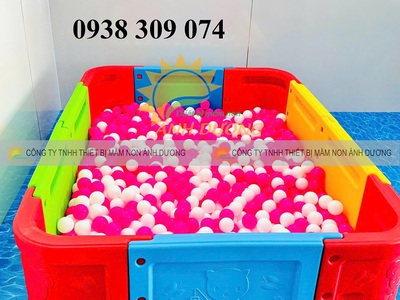 Nhà banh nhựa lắp ghép trẻ em, quây bóng nhựa mầm non 2
