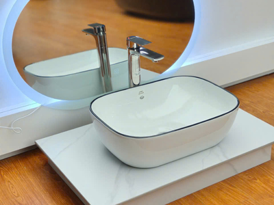 Bồn rửa mặt, rửa tay Lavabo đá tự nhiên màu vàng HD-LBD01 14