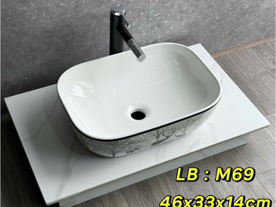 Bồn rửa mặt, rửa tay Lavabo đá tự nhiên màu vàng HD-LBD01 19