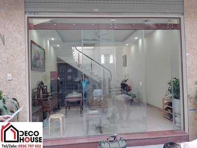 Cửa kính cường lực 2 cánh mở lùa   giải pháp tiết kiệm không gian hiện đại 0