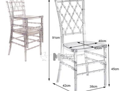 Ghế nhà hàng nhựa đúc trong suốt Tiffany 2A-PC tại HCM 1