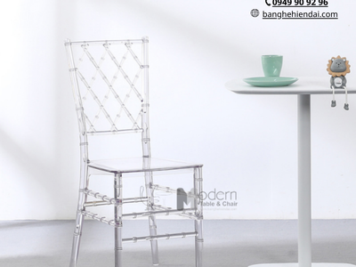 Ghế nhà hàng nhựa đúc trong suốt Tiffany 2A-PC tại HCM 2