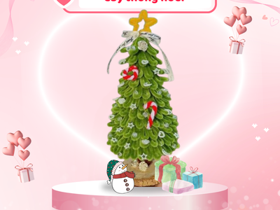 Cây thông handmade kẽm nhung   Trang trí Noel độc đáo và bền đẹp 0