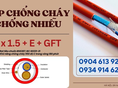 Cáp tín hiệu chống cháy 2x1.5mm Altek Kabel tiêu chuẩn IEC 60331-21, BS6387 2