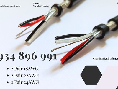 Cáp Tín Hiệu Rs485 2 Pair 24 Awg Bình Định, Phú Yên, Đăk Lăk 1