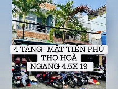 Mặt tiền sầm uất chợ vải phú thọ hoà 86m ngang 4.5 4 tầng sẵn dòng tiền 0