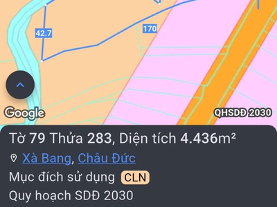 Chủ cần bán gần 6 sào gần nhà thờ đức hiệp - láng lớn châu đức brvt 1