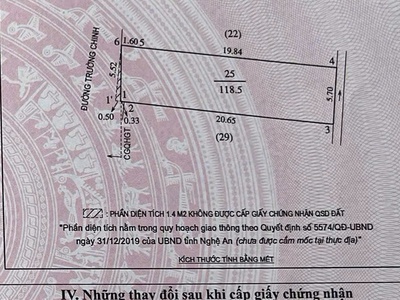 Hàng hiếm 119m2 mặt đường trường chinh - lê lợi, tp vinh 0