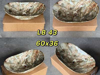 Bồn rửa mặt lavabo sứ hoa văn màu hồng, xanh, đen, vàng... đẹp giá rẻ HD-LBS01 5