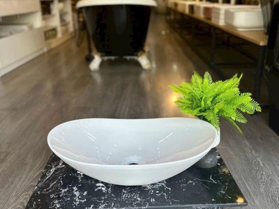 Bồn rửa mặt lavabo sứ hoa văn màu hồng, xanh, đen, vàng... đẹp giá rẻ HD-LBS01 6