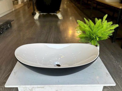 Bồn rửa mặt lavabo sứ hoa văn màu hồng, xanh, đen, vàng... đẹp giá rẻ HD-LBS01 9