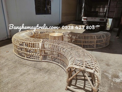 Băng ghế uốn mây tự nhiên 1