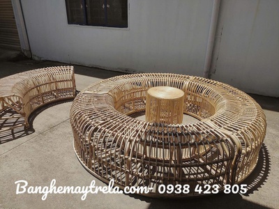 Băng ghế uốn mây tự nhiên 2