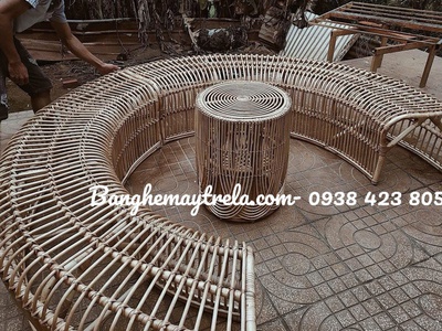 Băng ghế uốn mây tự nhiên 3