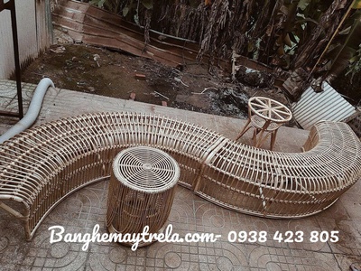 Băng ghế uốn mây tự nhiên 4