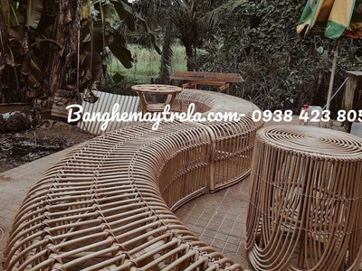 Băng ghế uốn mây tự nhiên 5