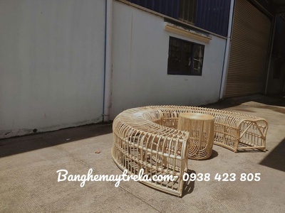 Băng ghế uốn mây tự nhiên 6