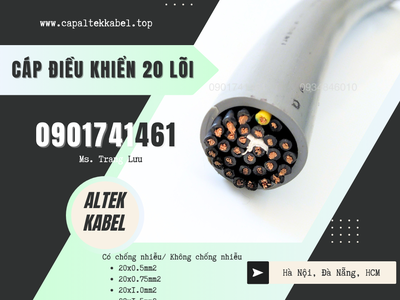 Cáp điều khiển 20x0.5/20x0.75/20x1.0/20x1.5 Altek Kabel 3