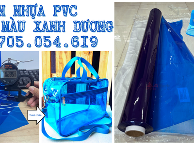 Màng nhựa pvc màu xanh dương bền đẹp, dễ thi công 0