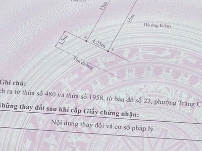 Bán đất Cát Vũ Tràng Cát dt 63,7m2 đường nhựa rộng 7m ngõ thông giá chỉ 2 Tỷ420tr. 0