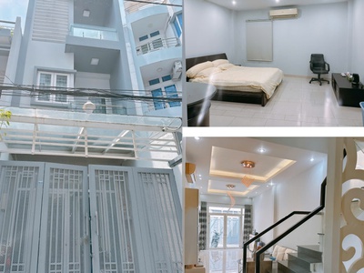 Nhà cho thuê hẻm cụt an ninh   trệt   2 lầu   sân thượng   ngô gia tự, q10. 0