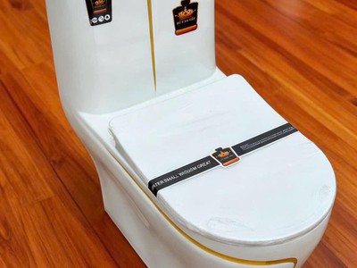 Bồn cầu trứng họa tiết vàng, đen, xám sang trọng đẹp giá rẻ HD-BCM10 2