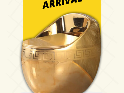 Bồn cầu trứng họa tiết vàng, đen, xám sang trọng đẹp giá rẻ HD-BCM10 5