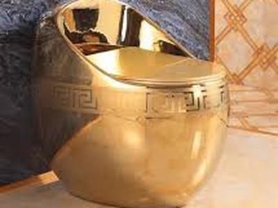 Bồn cầu trứng họa tiết vàng, đen, xám sang trọng đẹp giá rẻ HD-BCM10 7