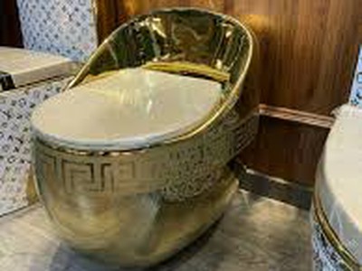 Bồn cầu trứng họa tiết vàng, đen, xám sang trọng đẹp giá rẻ HD-BCM10 8