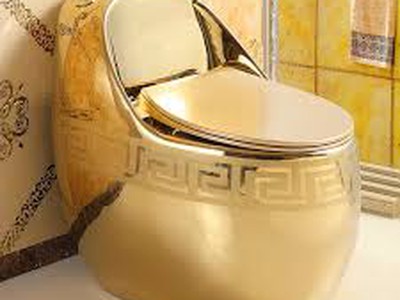 Bồn cầu trứng họa tiết vàng, đen, xám sang trọng đẹp giá rẻ HD-BCM10 9