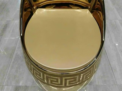 Bồn cầu trứng họa tiết vàng, đen, xám sang trọng đẹp giá rẻ HD-BCM10 15