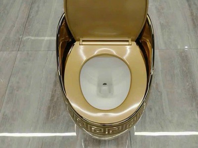 Bồn cầu trứng họa tiết vàng, đen, xám sang trọng đẹp giá rẻ HD-BCM10 16