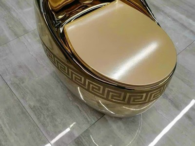 Bồn cầu trứng họa tiết vàng, đen, xám sang trọng đẹp giá rẻ HD-BCM10 17