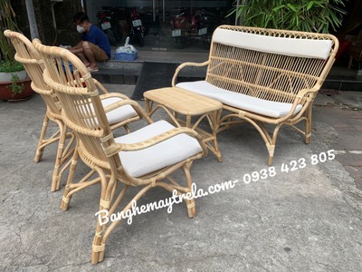 Bàn ghế mây tre đan 2