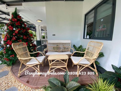 Bàn ghế mây tre đan 6