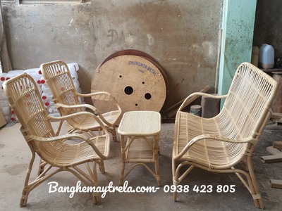 Bàn ghế mây tre đan 7