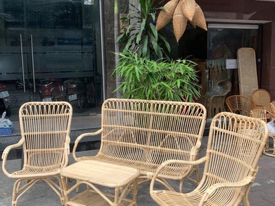 Bàn ghế mây tre đan 8