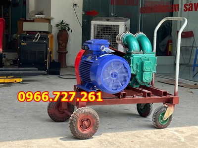 Máy hút bùn đặc, hút bùn 2 họng chống tắc chạy điện 3 pha 4